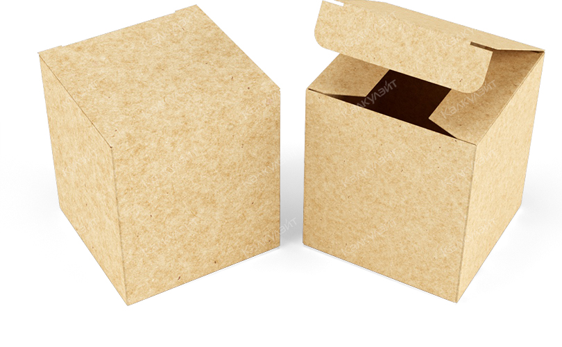 Коробка под подарочный набор косметики 150*150*170 мм бурая - купить от производителя Calculate
