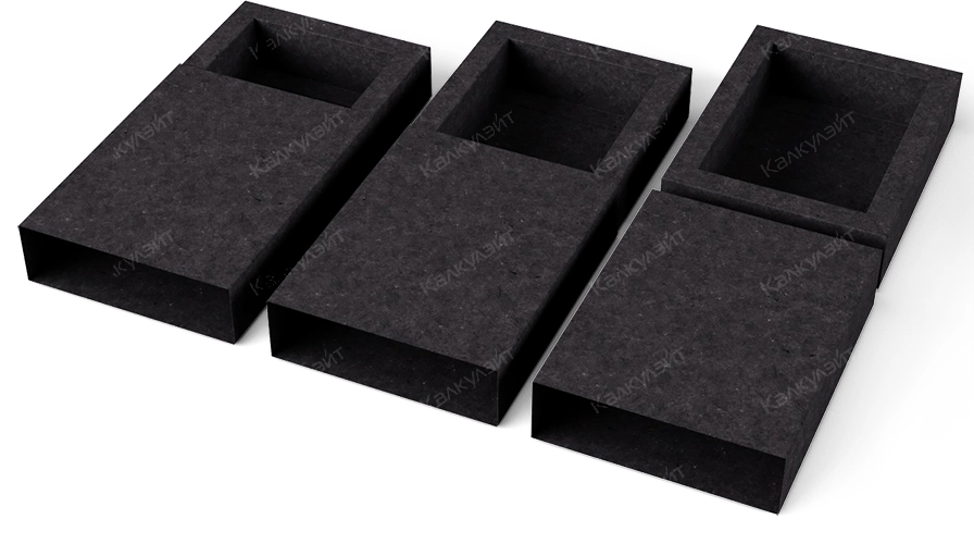 Картонная коробка для мыла ручной работы 120*80*30 мм с обечайкой черная - купить от производителя Calculate