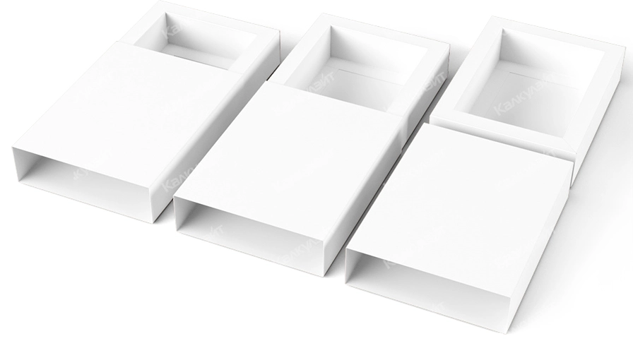 Картонная коробка для мыла ручной работы 120*80*30 мм с обечайкой белая - купить от производителя Calculate