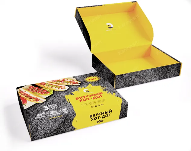 Коробка для хот-догов 200*150*70 мм с печатью - купить от производителя Calculate