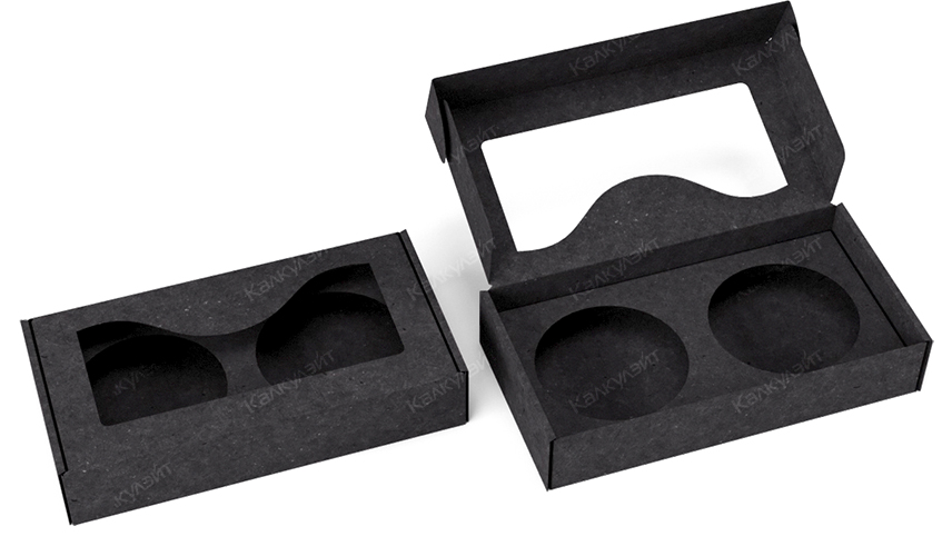 Коробка для скраба 150*80*50 с окном черная - купить от производителя Calculate