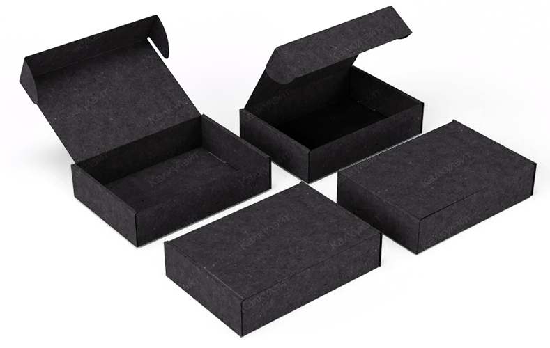 Коробка под набор для косметики 200*150*60 мм черная на заказ – фото