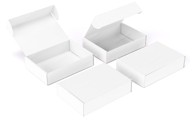 Коробка под набор для косметики 200*150*60 мм белая на заказ – фото
