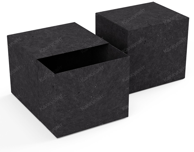 Картонная коробка под гель для душа 150*150*150 мм черная