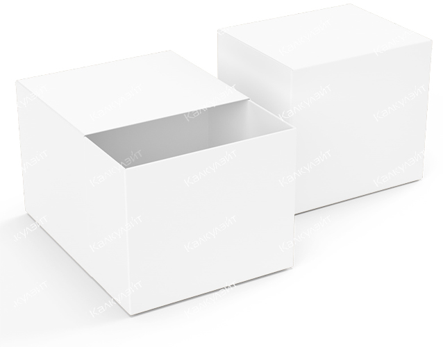 Картонная коробка под гель для душа 150*150*150 мм белая - купить от производителя Calculate