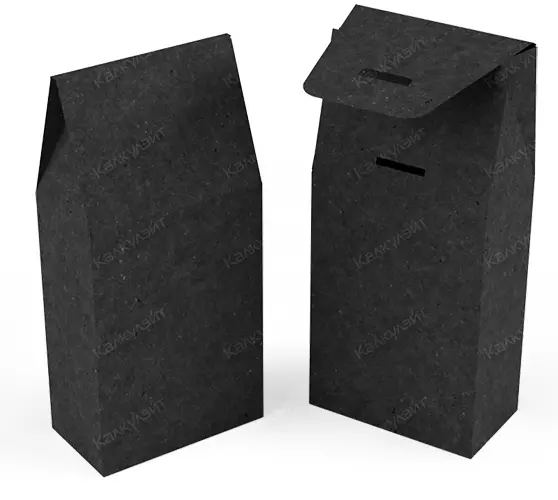 Картонная коробка для набора косметических средств 120*60*170 черная - купить от производителя Calculate