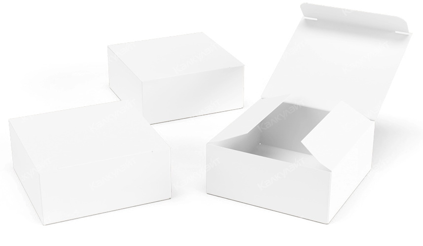 Картонная коробка под патчи для глаз 80*80*40 мм белая - купить от производителя Calculate