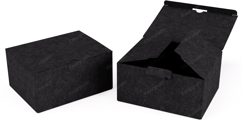 Коробка  под набор геля для интимной гигиены черная на заказ – фото