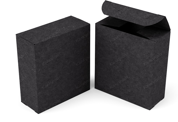 Картонная коробка под шариковый пластилин 120*50*130 мм черная