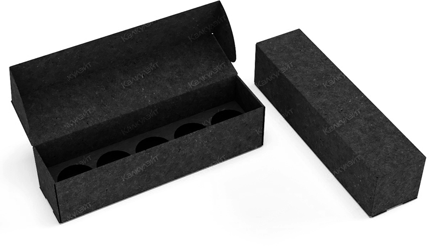 Коробка под бомбочки для ванн 300*70*70 мм черная на заказ – фото