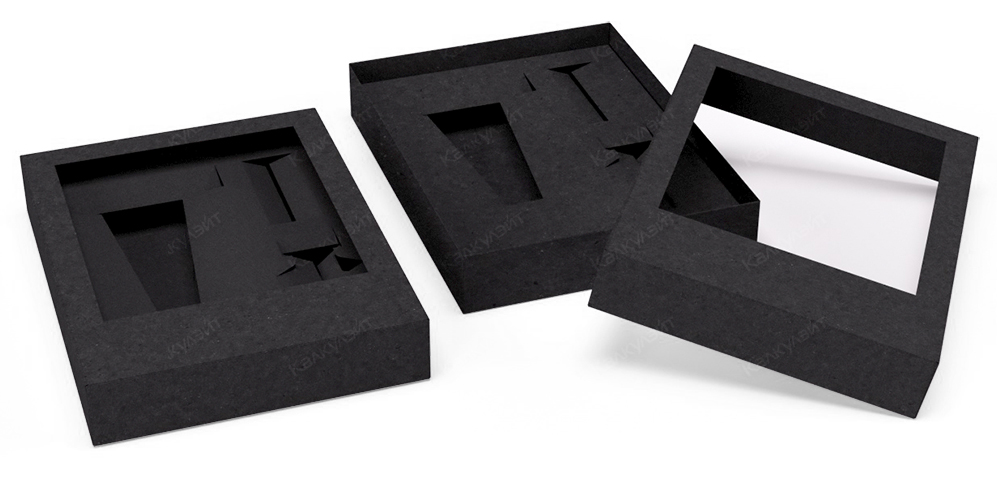 Картонная коробка под SPA набор 150*200*60 мм черная - купить от производителя Calculate